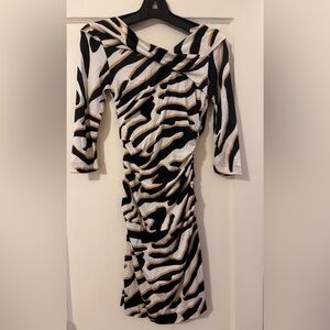 Diane Von Furstenberg Black and White Zebra Dress